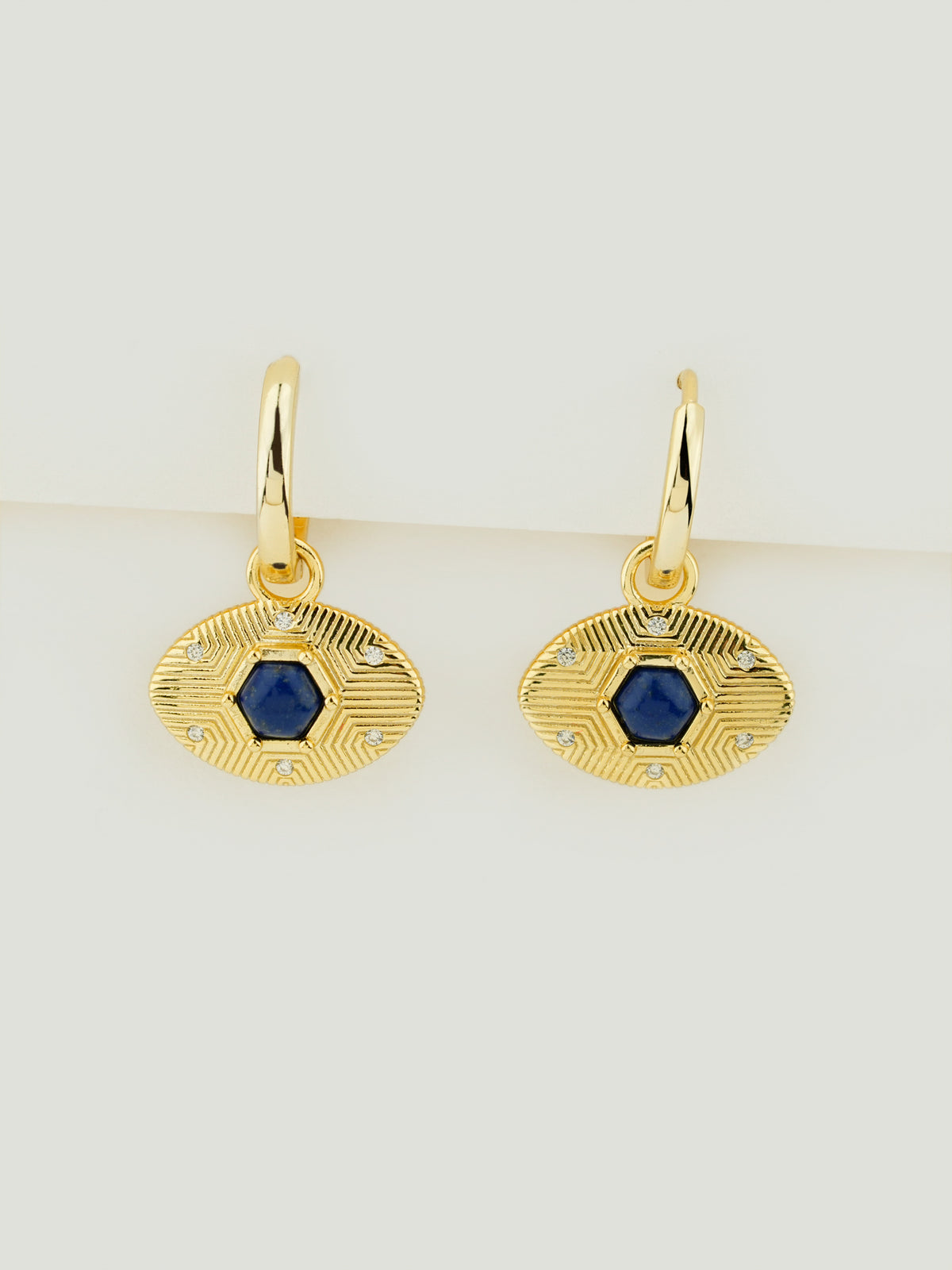 Midnight Eye Hoop Earrings