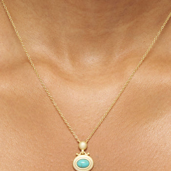 Azure Talisman & Dew Drop Necklace Stack