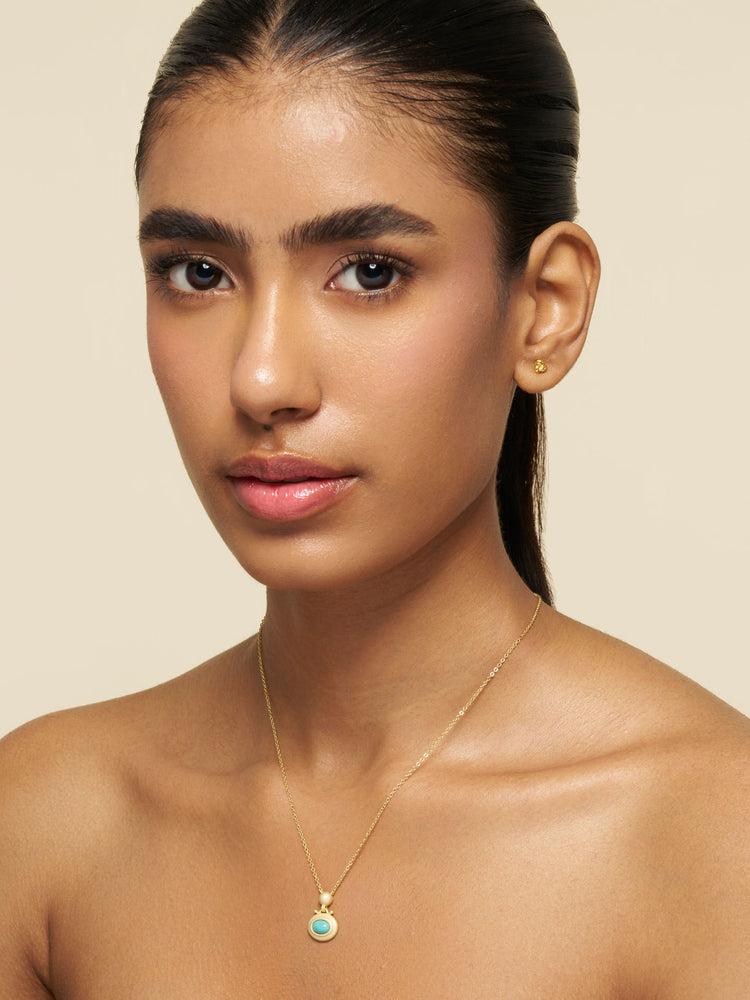 Azure Talisman & Dew Drop Necklace Stack