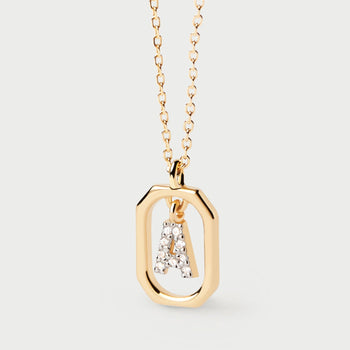 PDPAOLA Mini Letters Gold Necklace