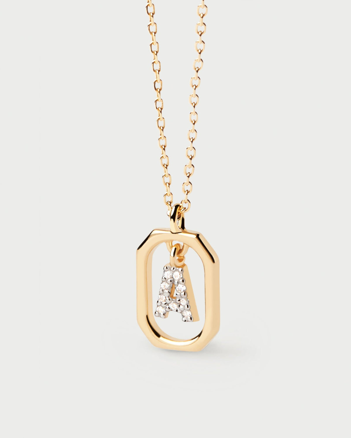 PDPAOLA Mini Letters Gold Necklace